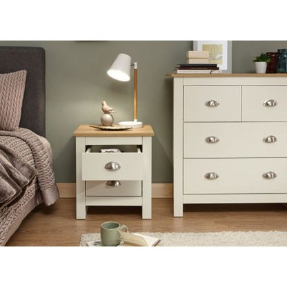 Lancaster 2 Drawer Bedside Cabinet In Cream