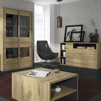 Shetland 1 Door 3 drawer sideboard Wood Effect