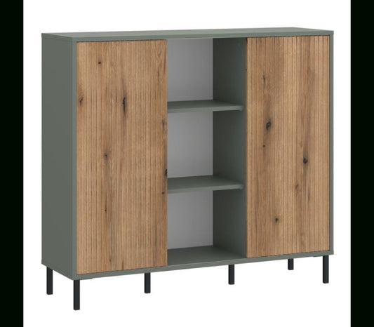 Darwin Sideboard 2 Door in Green/Oak