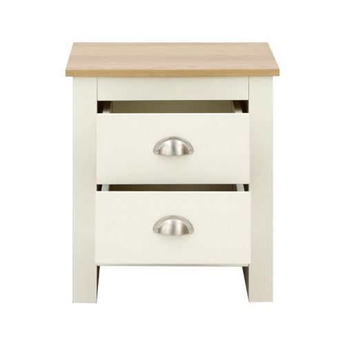 Lancaster 2 Drawer Bedside Cabinet In Cream