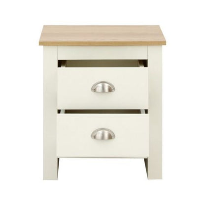 Lancaster 2 Drawer Bedside Cabinet In Cream