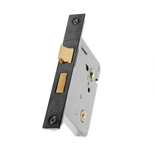 65mm Mortice Bathroom Lock Black