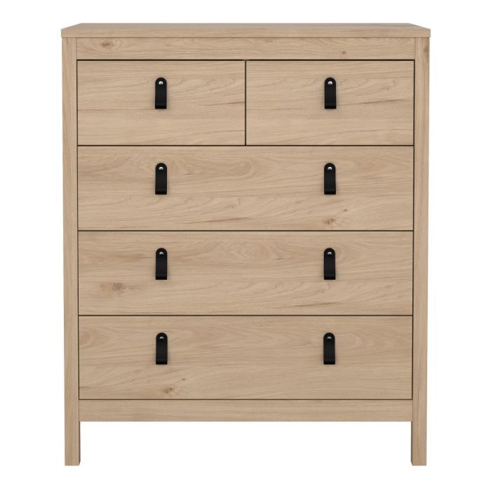 Barcelona Chest 3+2 Drawers in Jackson Hickory Oak