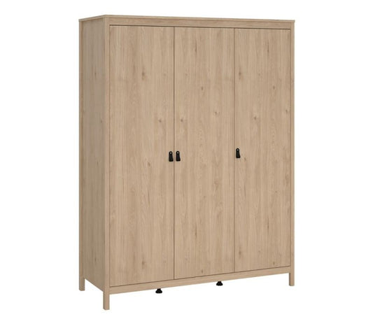 Barcelona Wardrobe with 3 Doors in Jackson Hickory Oak