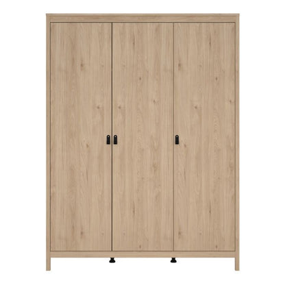 Barcelona Wardrobe with 3 Doors in Jackson Hickory Oak