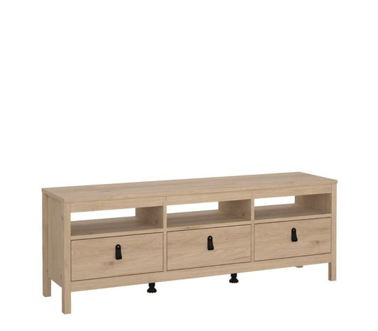 Barcelona TV-Unit 3 Drawers in Jackson Hickory Oak