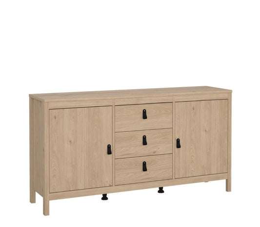 Barcelona Sideboard 2 Doors + 3 Drawers in Jackson Hickory Oak