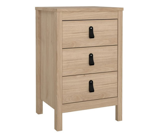 Barcelona Bedside Table 3 Drawers in Jackson Hickory Oak