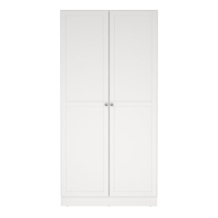 Brande Wardrobe with 2 Frame Doors in White