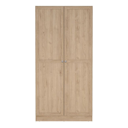 Brande Wardrobe with 2 Frame Doors in Jackson Hickory