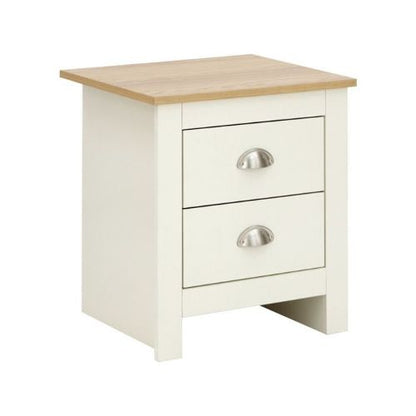 Lancaster 2 Drawer Bedside Cabinet In Cream