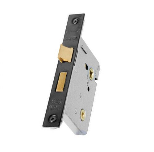 75mm Mortice Bathroom Lock Black