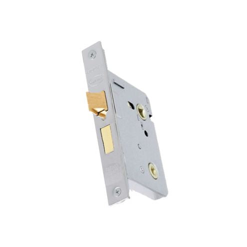 75mm Mortice Bathroom Lock Polished Stainless Steel