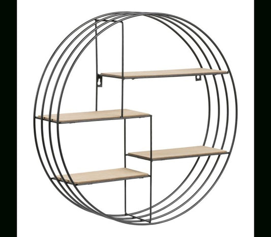 Darkenberg Round Metal Wall Shelf