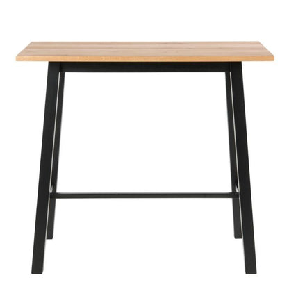 Chara Bar Table in Black & Oak