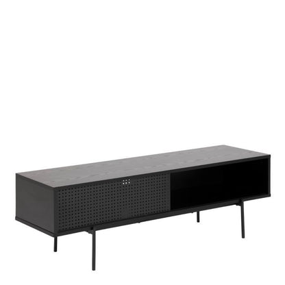 Angus TV Unit with 1 Sliding Door in Black