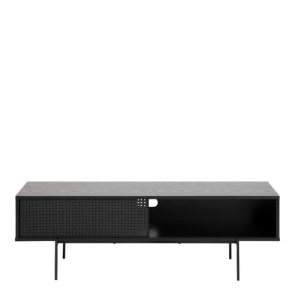 Angus TV Unit with 1 Sliding Door in Black