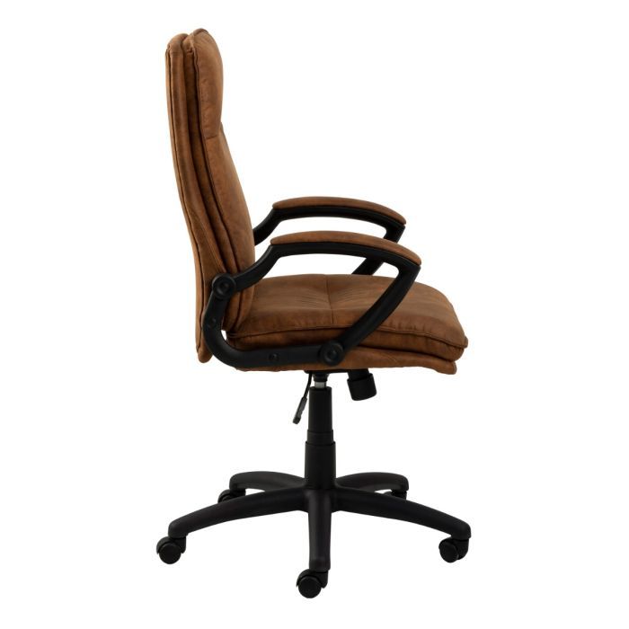 Brad Swivel Office/Desk Chair with Armrest in Brown