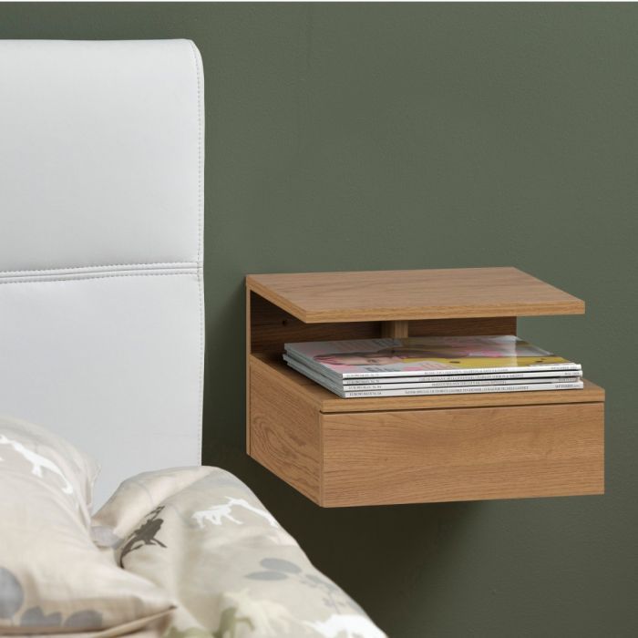 Ashlan Bedside Table with 1 Drawer in Oak