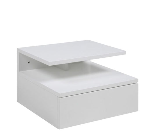 Ashlan Bedside Table with 1 Drawer in White