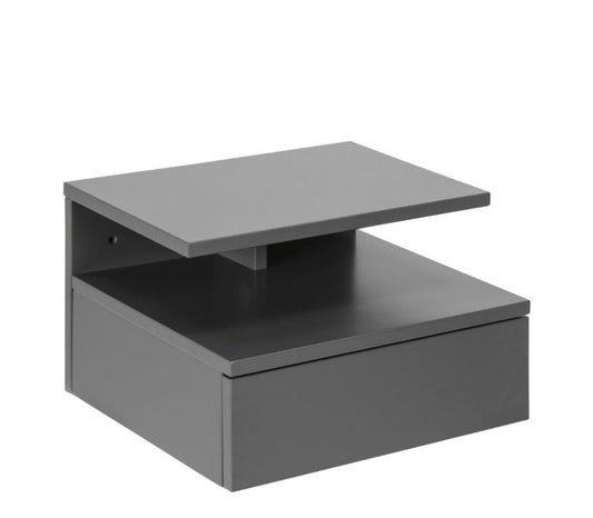 Ashlan Bedside Table with 1 Drawer in Grey