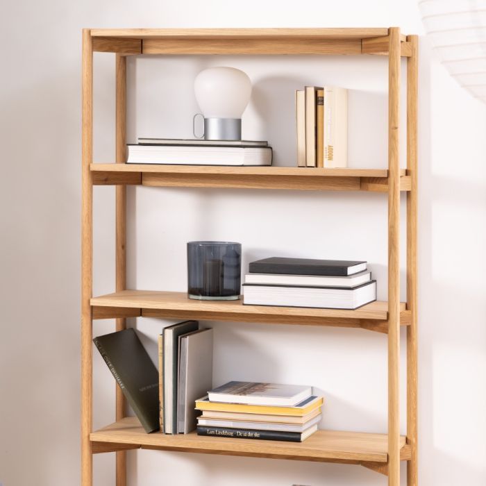 Braidwood bookcase with 4 shelves in Oak