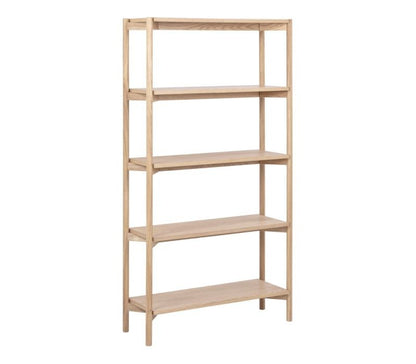 Braidwood Bookcase with 4 Shelves in White Oak Veneer