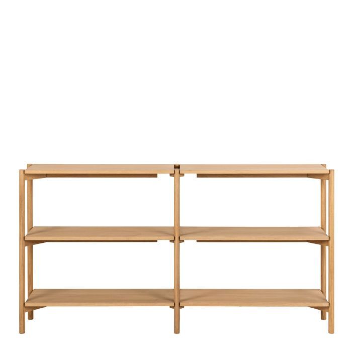 Braidwood Bookcase with 4 Shelves in Oak