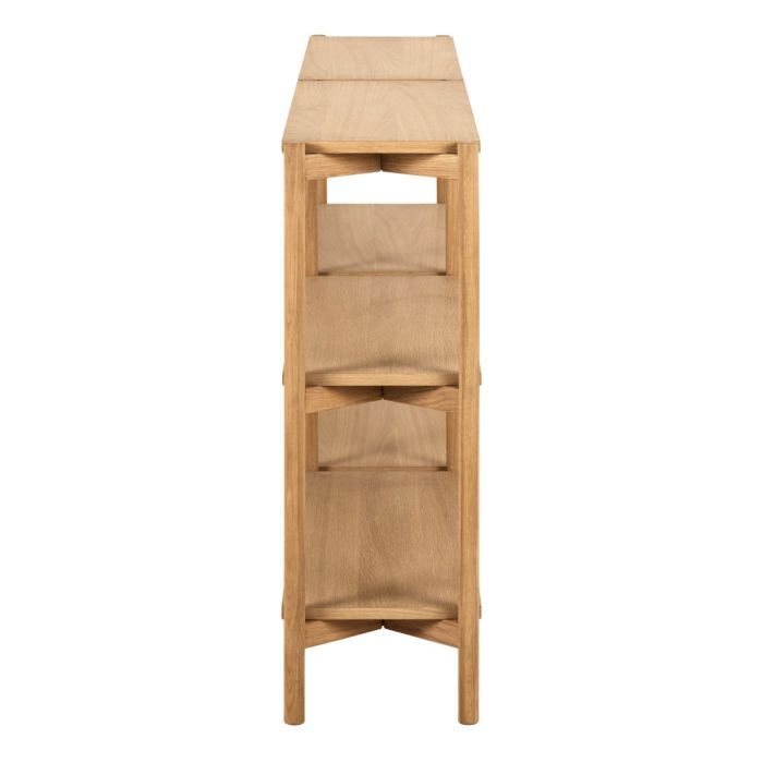 Braidwood Bookcase with 4 Shelves in Oak