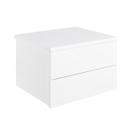 Avignon Bedside Table with 2 Drawers in White