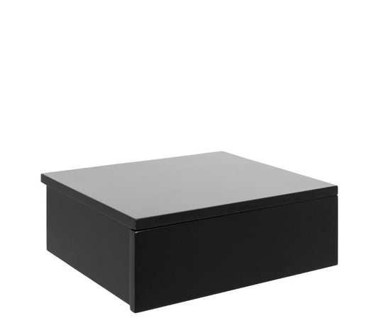 Avignon Square Bedside Table with 1 Drawer in Black