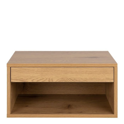 Cholet Square Bedside Table with 1 Drawer in Oak