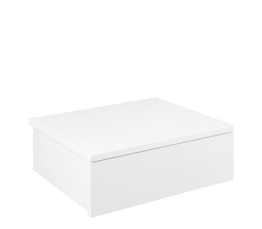 Avignon Square Bedside Table with 1 Drawer in White