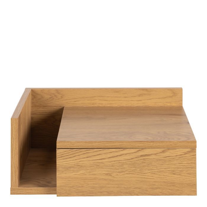 Ashlan Square Bedside Table with 1 Drawers in Oak