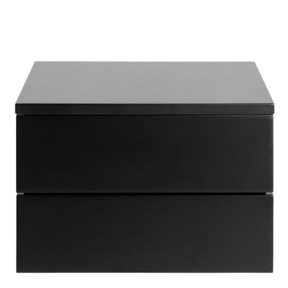 Avignon Bedside Table with 2 Drawers in Black