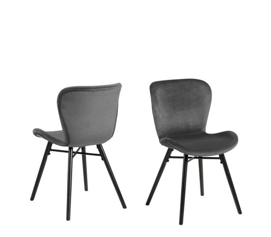 Batilda Dining Chair in Dark Grey Set of 2