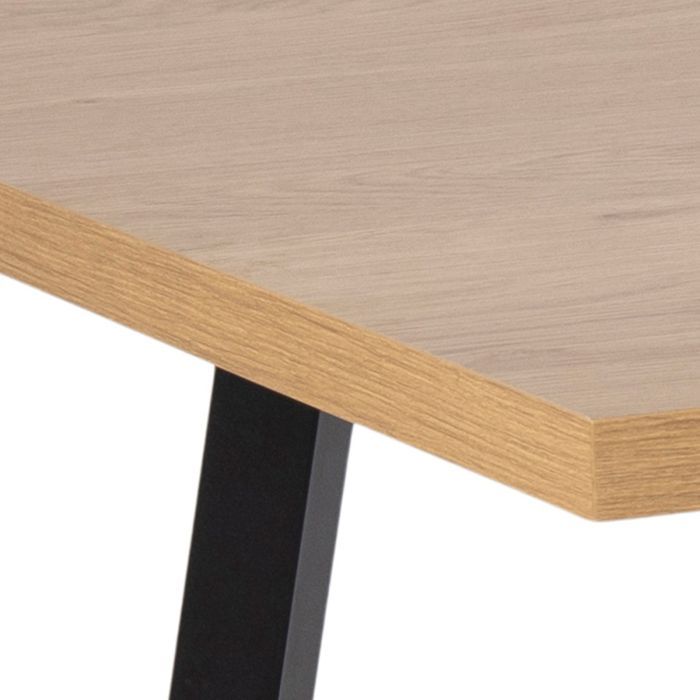 Cenny Dining Table in Oak & Black