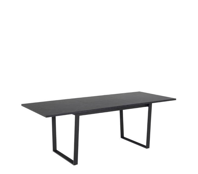 Amble Dining Table with Black Marble Effect Extendable