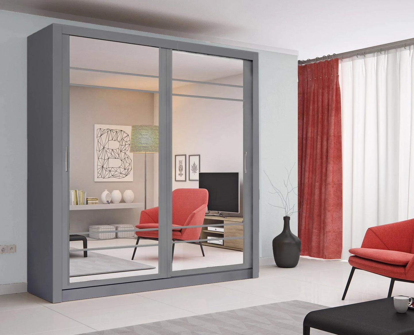 Arti AR-08 203cm 2 Sliding Door Wardrobe