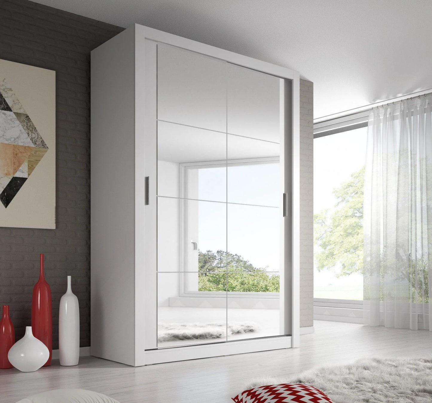 Arti Style 19 120cm 2 Sliding Door Mirrored Wardrobe