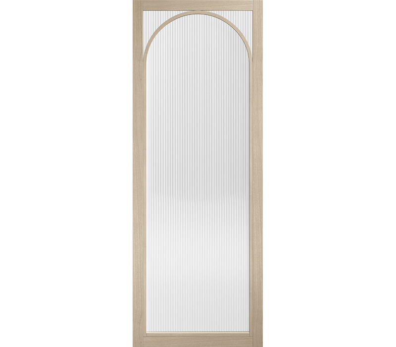 Internal Urban Blonde Oak Melrose Pre-Finished Door Glazed Reeded Glass