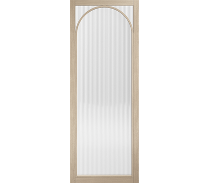 Internal Urban Blonde Oak Melrose Pre-Finished Door Glazed Reeded Glass