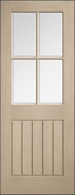 Internal Blonde Oak Mexicano Clear Bevelled Glazed Pre-Finished Door