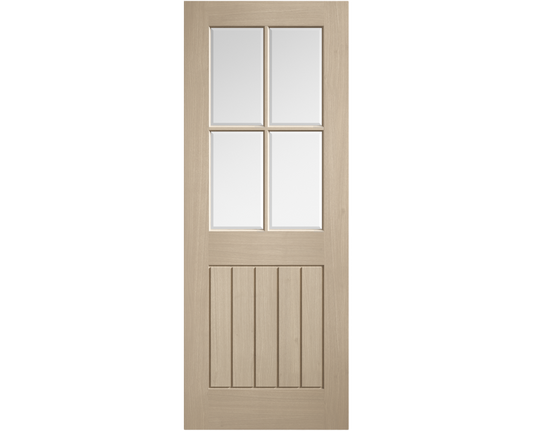 Internal Blonde Oak Mexicano Clear Bevelled Glazed Pre-Finished Door