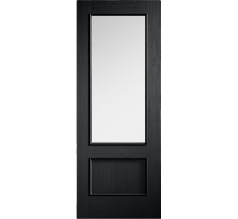 Internal Charcoal Black Murcia Clear Glazed Pre-Finished Door