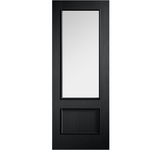 Internal Charcoal Black Murcia Clear Glazed Pre-Finished Door