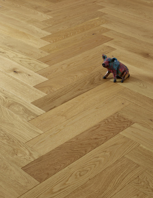 Brooks Floor Engineered Oak Herringbone 15/4 X 120mm Brushed UV Oiled Multi Ply Real Wood Flooring