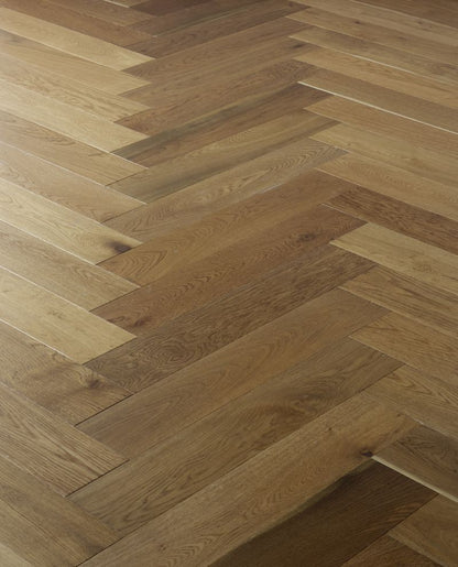 Brooks Floor Engineered Oak Herringbone 15/4 x 120mm Smoked UV Oiled Multi Ply Real Wood Flooring