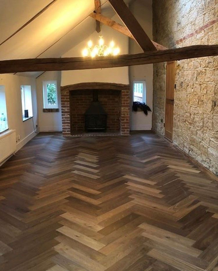 Brooks Floor Engineered Oak Herringbone 15/4 x 120mm Smoked UV Oiled Multi Ply Real Wood Flooring