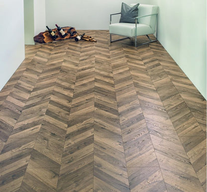 Kaindl FISHbone Oak Fortress Ashford Laminate Flooring Herringbone